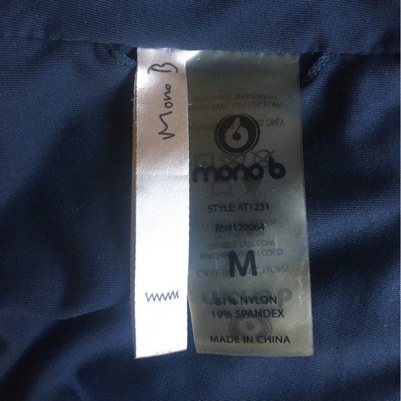 Navy Mono B Tank - Picture 3 of 3